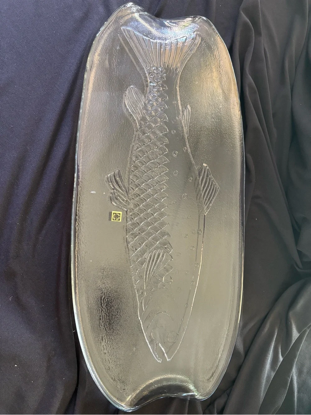 Elan glass salmon serving tray